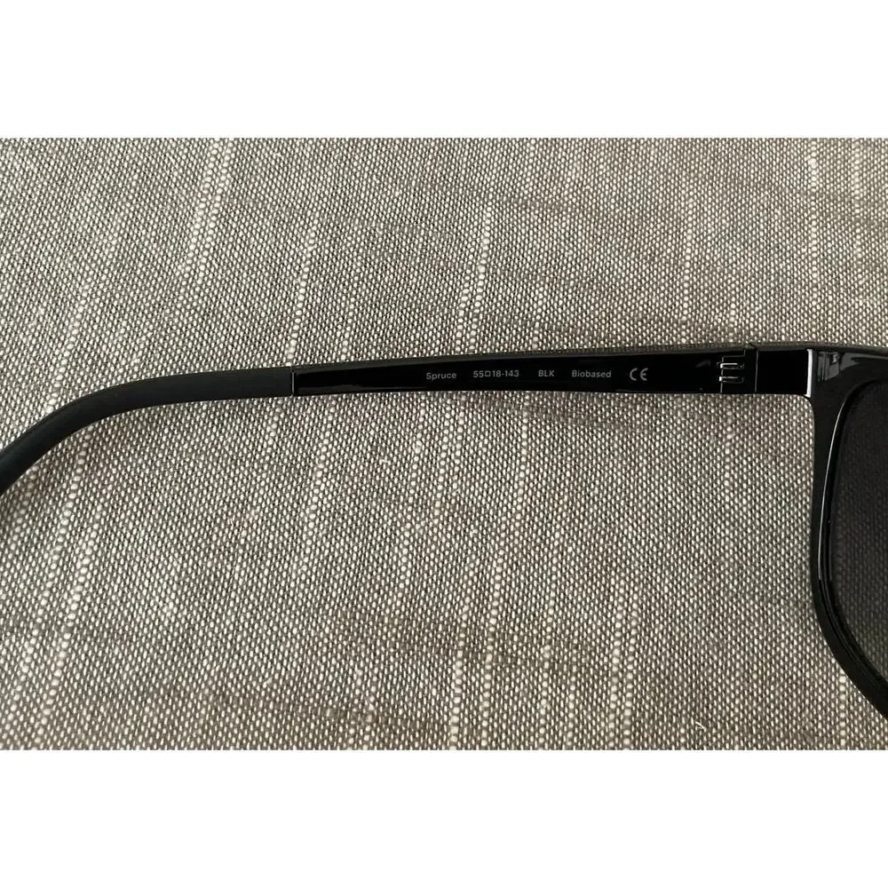 New ECO Spruce Mens Polarized Black Square Sunglasses
